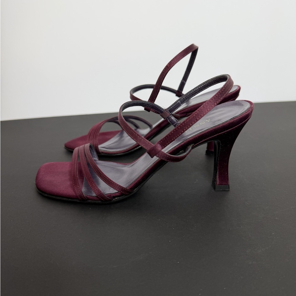 Ann Taylor Burgundy Strappy Heels
